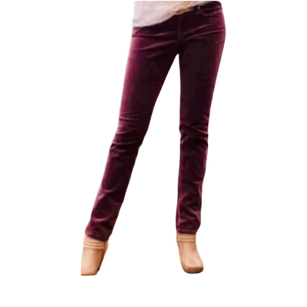 Sundance Day & Night Burgundy Velveteen Jeans, Sz Petite 6